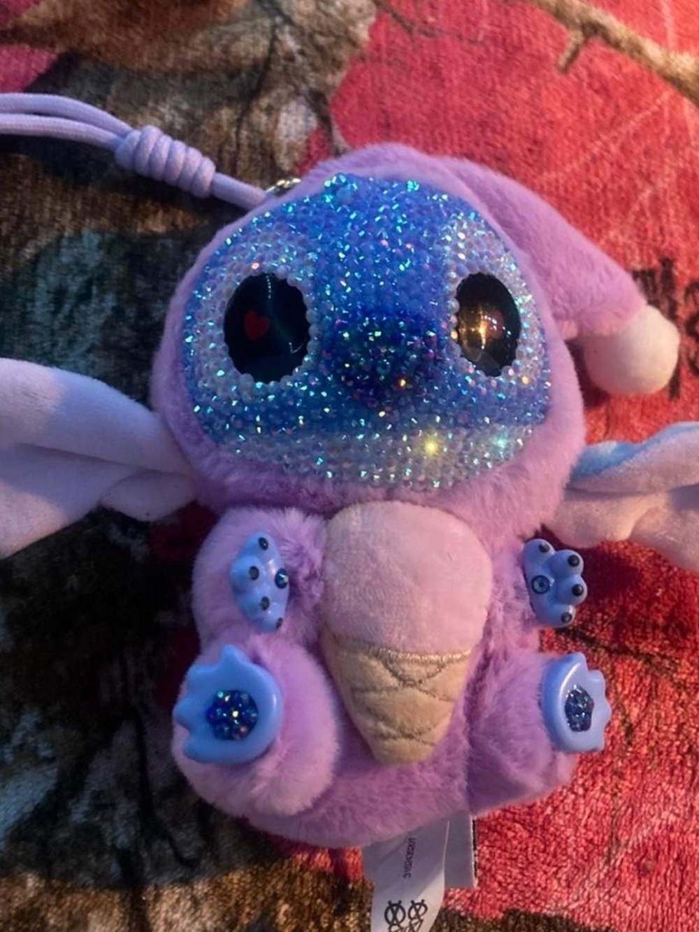 Custom Bedazzled Miniso Stitch keychain